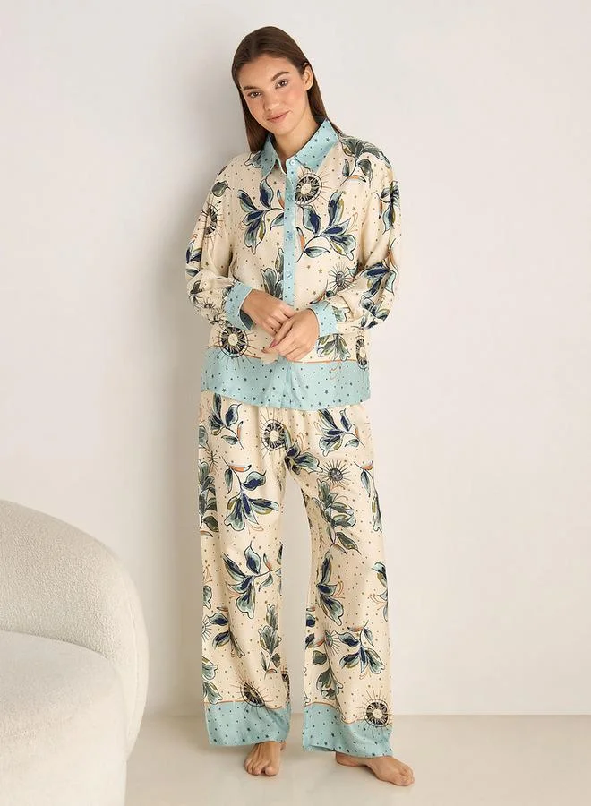 Splash FAV Pyjama Set Shirt and Pants Viscose